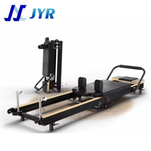 Professional Black Oak Foldable Pilates Reformer Women's Fitness Machine