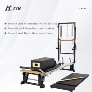 Foldable Pilates Reformer Wholesale Aluminum Alloy Black Bed with Tower for Home and Studio Training