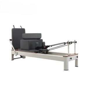 Custom Made White Aluminum Pilates Reformer - Ideal for Commercial Studio